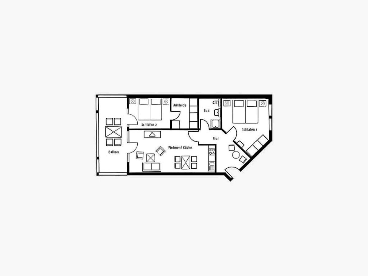 Duenenpark Binz - Komfort Ferienwohnung Mit 2 Schlafzimmern Und Balkon Im Obergeschoss 277 외부 사진